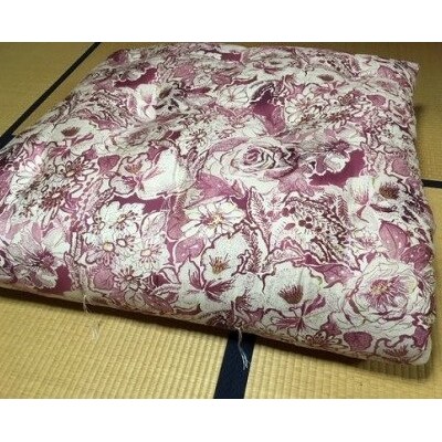 【浅井ふとん店】エレガントなコットン敷布団【抗菌・防ダニ】/シングル・レッド