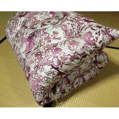 【浅井ふとん店】エレガントなコットン敷布団【抗菌・防ダニ】/シングル・レッド