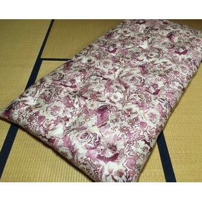 【浅井ふとん店】エレガントなコットン敷布団【抗菌・防ダニ】/シングルロング・レッド
