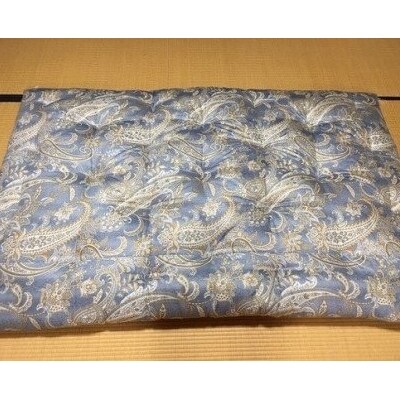 【浅井ふとん店】【抗菌・防ダニ】素朴なコットン敷布団/セミダブル・ブルー