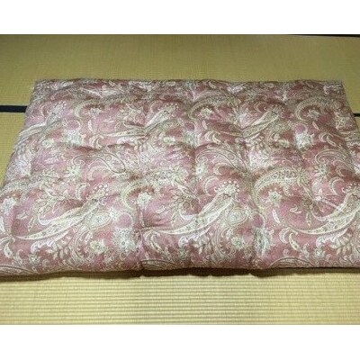 【浅井ふとん店】【抗菌・防ダニ】素朴なコットン敷布団/セミダブルロング・ピンク