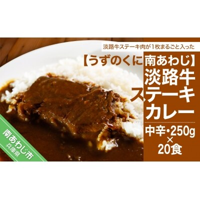 淡路牛ステーキカレー(中辛・250g)×20食セット