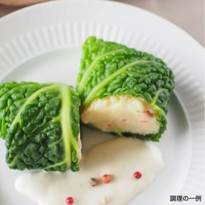 【淡路ゆうき耕房】国産では希少な納豆菌栽培!【期間限定】サボイキャベツ(ちりめんキャベツ)2個