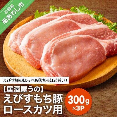 【居酒屋うの】えびすもち豚ロースカツ用(300g×3P)冷凍