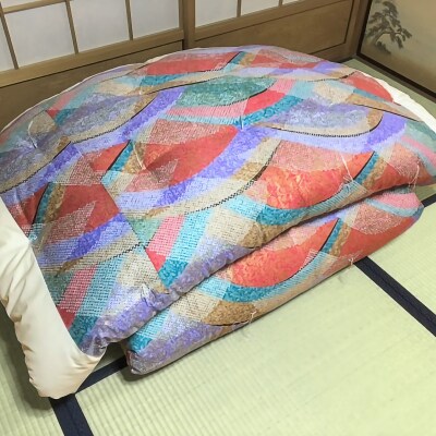 【浅井ふとん店】昭和レトロなコットン掛・敷布団セット/シングル・レッド