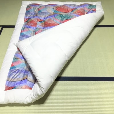 【浅井ふとん店】昭和レトロなコットン掛け布団/シングル・レッド