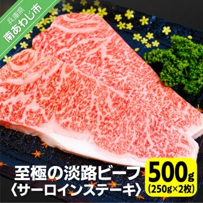 吉田精肉店の至極の淡路ビーフ　サーロインステーキ500g(約250g×2枚)(2人前)