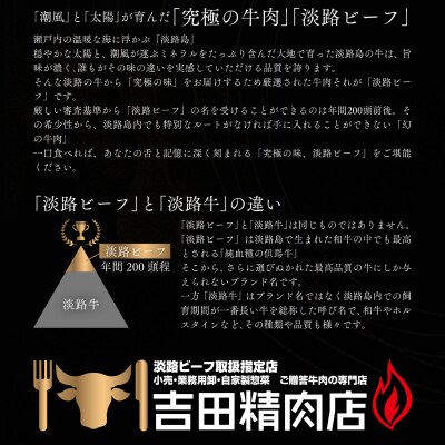 【淡路ビーフ】吉田精肉店の至極の淡路ビーフ　サーロインステーキ500g(約250g×2枚)(2人前)
