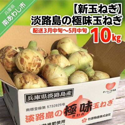 【新玉ねぎ】至極の味　淡路島の極味玉ねぎ　10kg　◆配送3月中旬～5月中旬