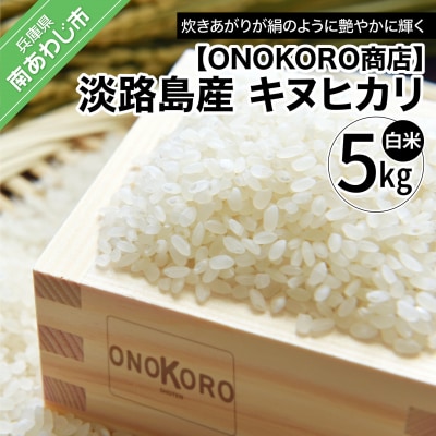 【ONOKORO商店】淡路島産 キヌヒカリ　5kg