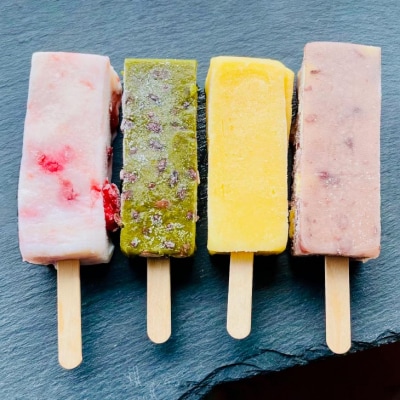 【菓子工房　菓のん】淡路島の小さな和菓子店が作った「くずもちアイス」4本セット