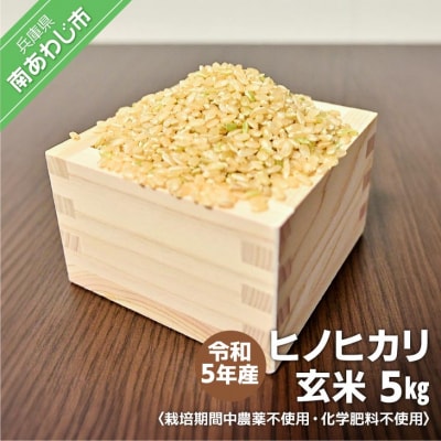 令和7年産栽培期間中農薬化学肥料不使用【ヒノヒカリ】玄米5kg