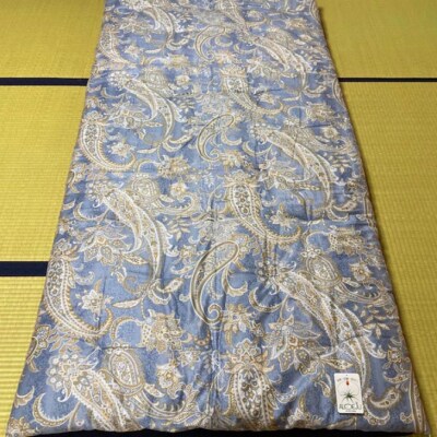 素朴なコットン敷パッド<抗菌・防ダニ>/シングル・ブルー