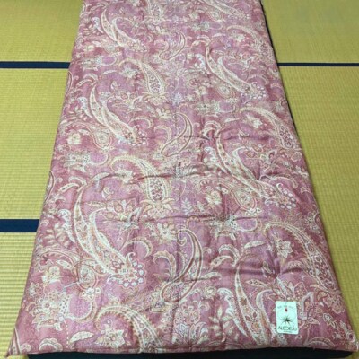 素朴なコットン敷パッド＜抗菌・防ダニ＞/シングル・レッド