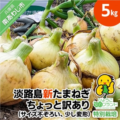 【あさひサンファーム】兵庫県認証★特別栽培★淡路島新たまねぎちょっと訳あり【5kg】