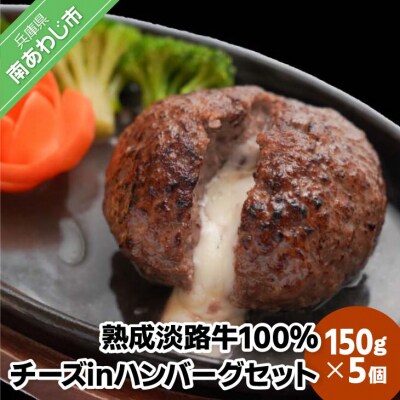 熟成淡路牛100%チーズinハンバーグセット(150g×5個セット)
