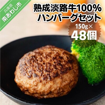 熟成淡路牛100%ハンバーグセット(150g×48個セット)