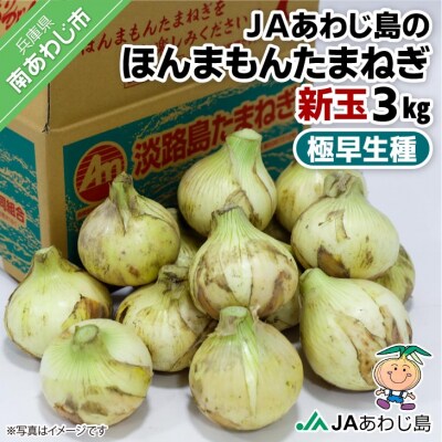 【新玉ねぎ】JAあわじ島のほんまもんたまねぎ【3kg】極早生種　◆発送3月～