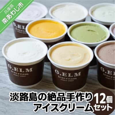 G.ELMの淡路島の手作りアイスクリーム12個セット(ジェラート)