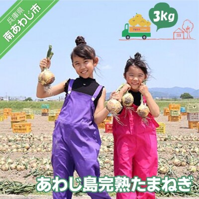 【先行予約!】あわじ島完熟たまねぎ 3kg　◆配送6月～12月下旬
