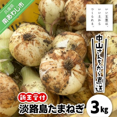 【新玉予約!】中山さんちから直送 淡路島たまねぎ 3kg　◆R9.3月下旬～発送