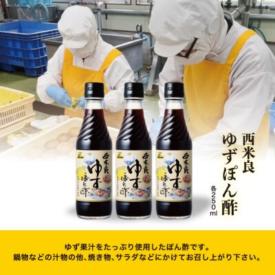 [西米良村ふるさと納税]　西米良ゆずぽん酢 3本セット　宮崎県　西米良村　柚子加工品