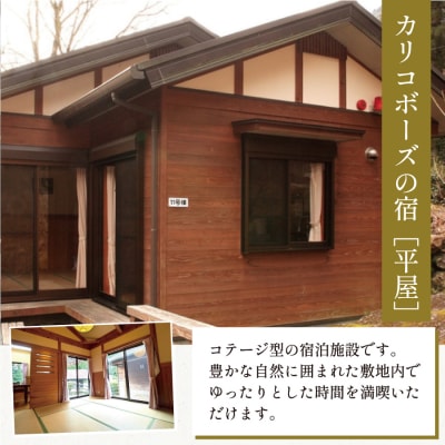 【ふるさと納税】西米良温泉「ゆた～と」コテージA (和室8畳+キッチン) ペア宿泊券 (1泊2食付)