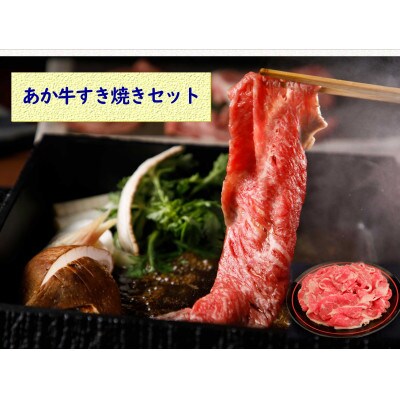 あか牛100%ハンバーグとあか牛のステーキ&すき焼きセット(山都町)