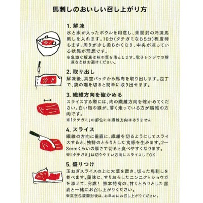熊本直送　馬刺しブロック肉　大トロ500g+赤身500g　合計1kgセット(山都町)