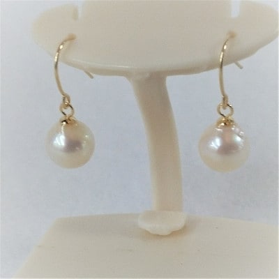 伊勢志摩あこや本真珠ピアス・ドロップK18 20-59
