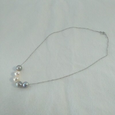 伊勢志摩あこや本真珠ネックレス(5珠バロック)C2 J-101