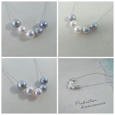 伊勢志摩あこや本真珠ネックレス(5珠バロック)C2 J-101