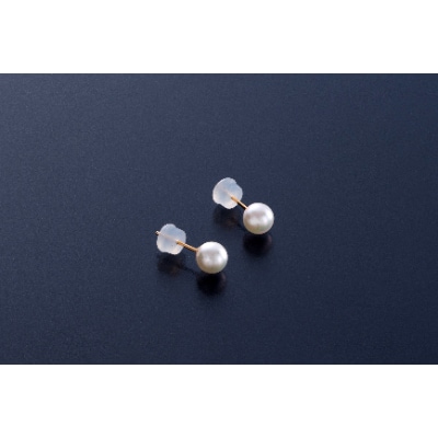 あこや真珠ピアス(約5.0-5.5mm K10製)(18-01)