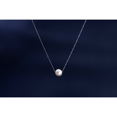 あこや真珠ペンダント(約8.0-8.5mm K10WG)(30-47)