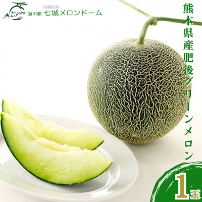 【2025年5月下旬より順次発送】七城メロンドーム　肥後グリーンメロン1玉