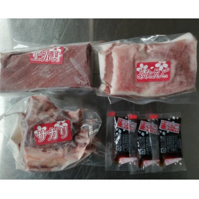 【毎月定期便】3種の馬刺し　300g【赤身・フタエゴ・サガリ各100g】(菊池市)全3回