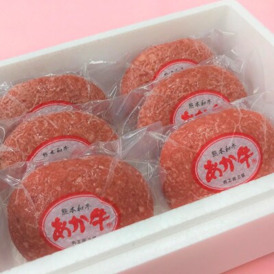 あか牛100%ハンバーグセット(あか牛ハンバーグ120g×6個 あか牛のたれ200ml)(菊池市)