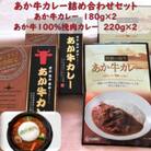 あか牛カレー詰め合わせセット あか牛カレー180g×2あか牛100%挽肉カレー220g×2(菊池市)