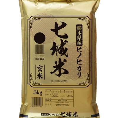 2024年5月発送開始『定期便』無洗米 玄米 熊本県産ヒノヒカリ 5kg 七城米　全12回