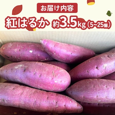 さつまいも 紅はるか 約3.5kg(5～25個) 熊本県【GGYパッケージ】(菊池市)