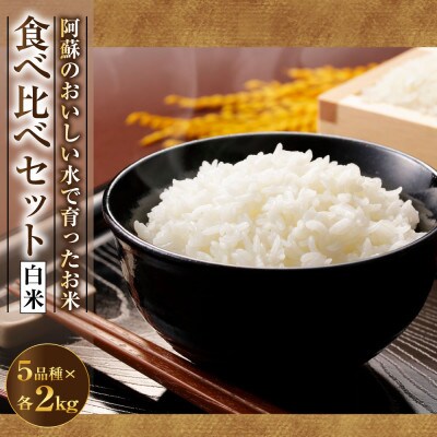 阿蘇のおいしいお米　食べ比べセット(白米バージョン)5品種×2kg　合計10kg