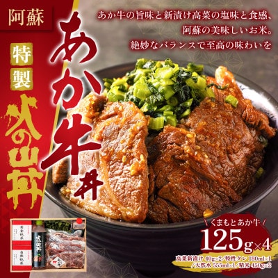 お米とくまもとあか牛がコラボ!こだわりのあか牛丼セット～火の山～(くまもとあか牛スライス・特製タレ)