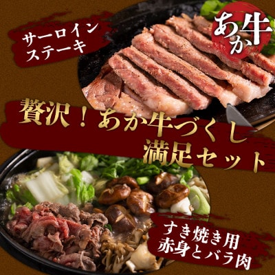 くまもとあか牛 贅沢すき焼きとサーロインのセット