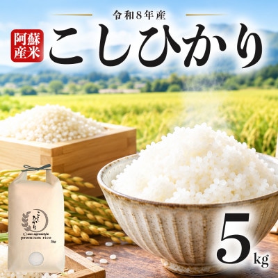 【令和8年産】コシヒカリ 5kg (白米) (新米) 阿蘇アグロスタイル