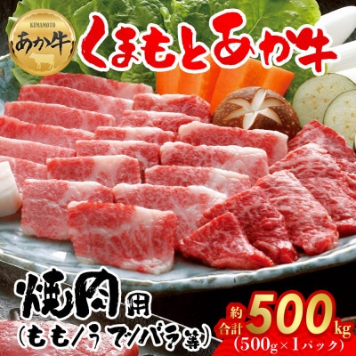 【GI認証】くまもとあか牛　焼肉用約500g(阿蘇市)
