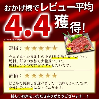 国産上赤身馬刺し 約500g(阿蘇市)