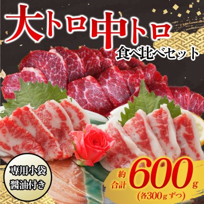 【熊本と畜】大トロ・中トロ馬刺しのセット 600g(各300g)(阿蘇市)