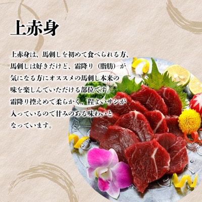 【毎月定期便】国産上赤身馬刺し 300g(阿蘇市)全3回