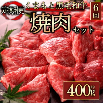 【毎月定期便】くまもと黒毛和牛焼肉(約400g)(阿蘇市)全6回