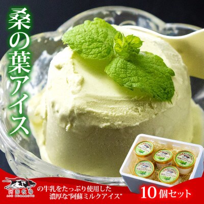 牧場直送!阿部牧場三ツ星受賞牛乳を使用したヘルシー桑の葉セット(桑の葉アイス130ml×10個)